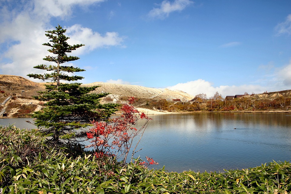 Mount Kusatsu-Shiranesan in autumn 